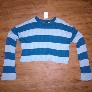 Striped cropped sweater